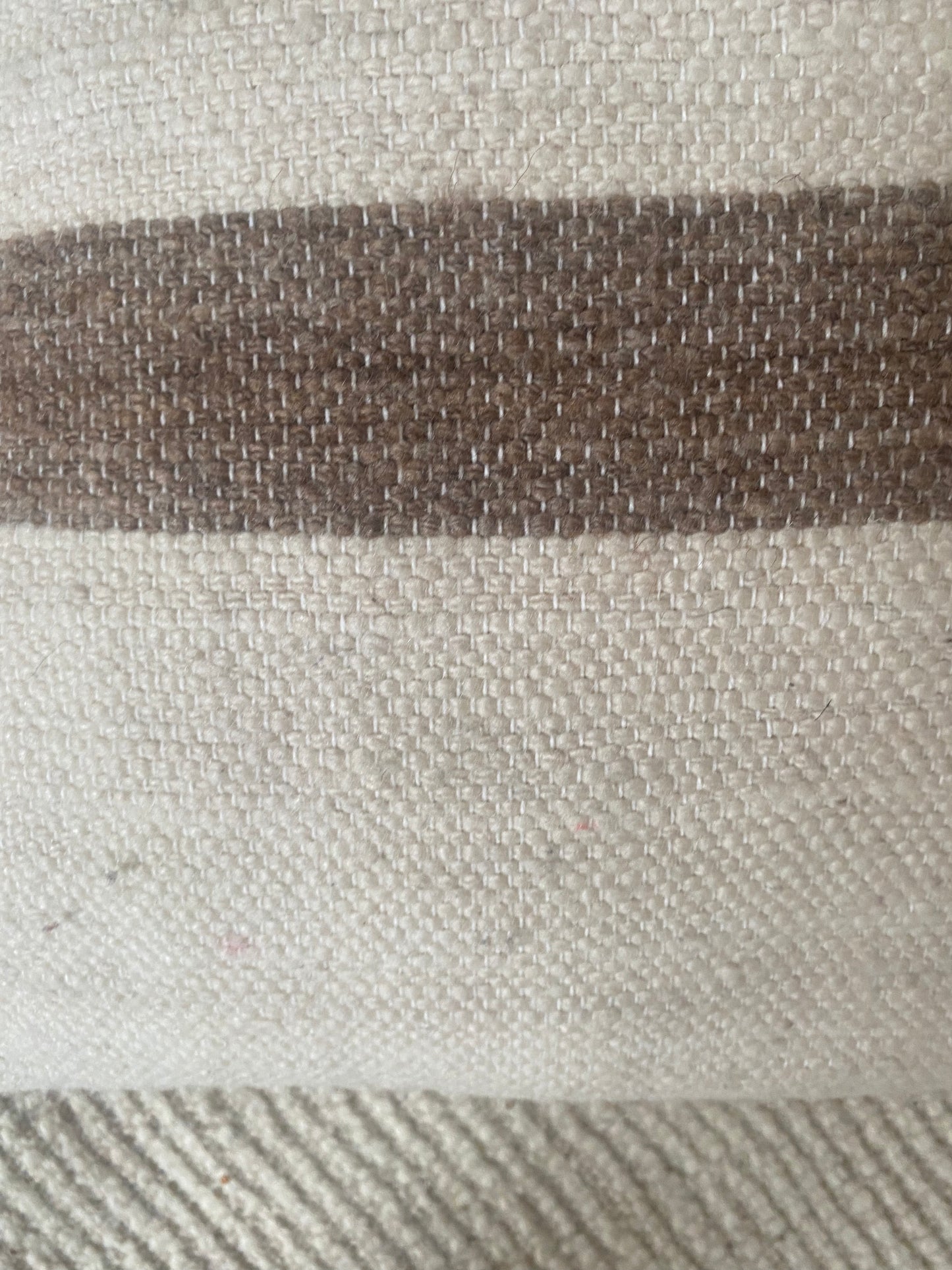 Brown striped pillow