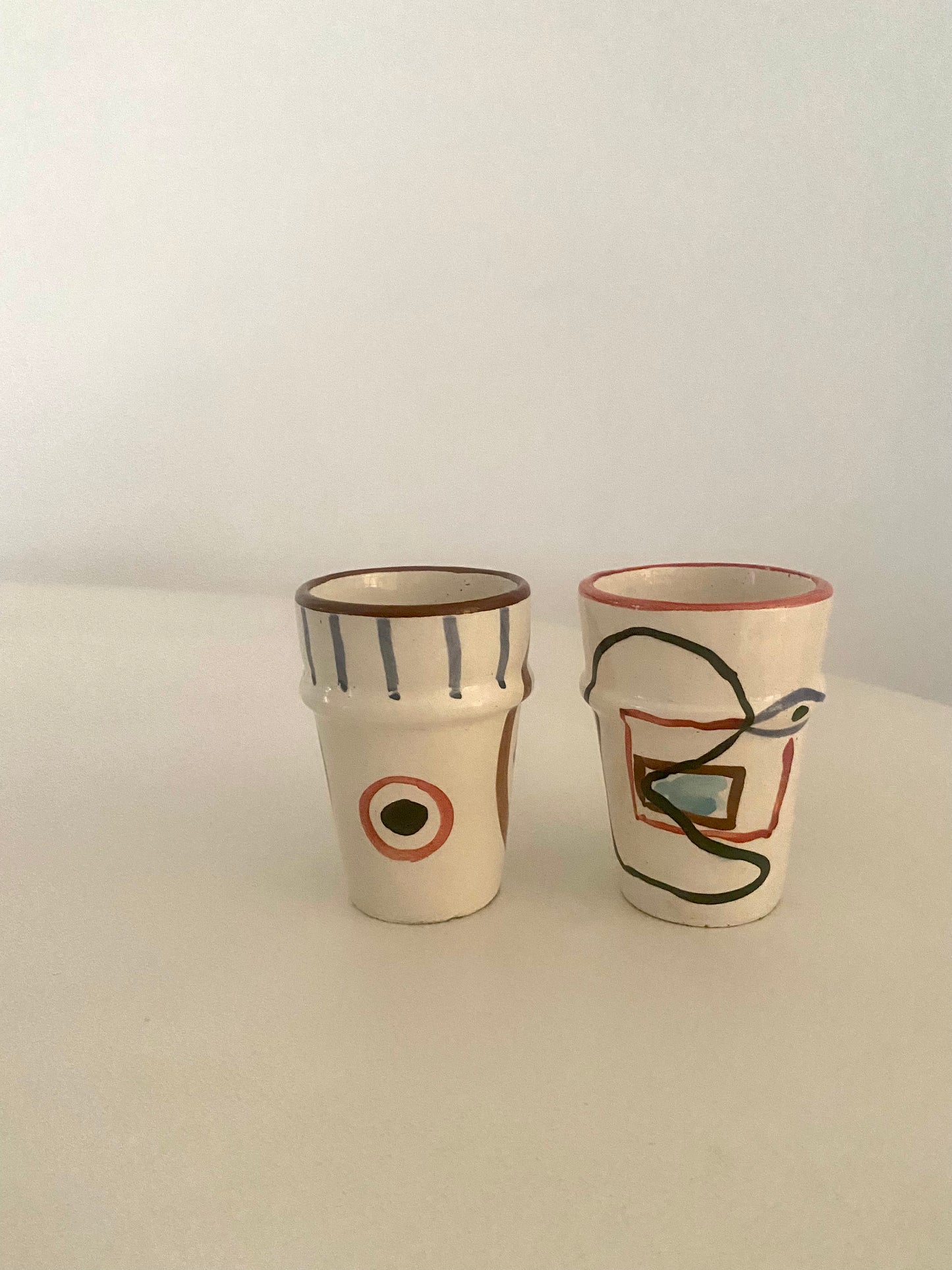 Abstract coffee cups (set of 2)