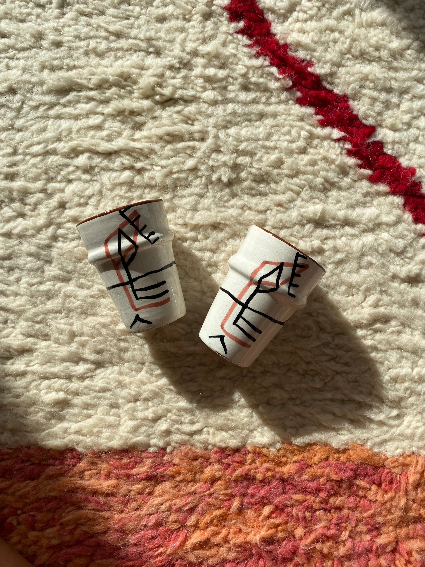 Abstract coffee cups (set of 2)