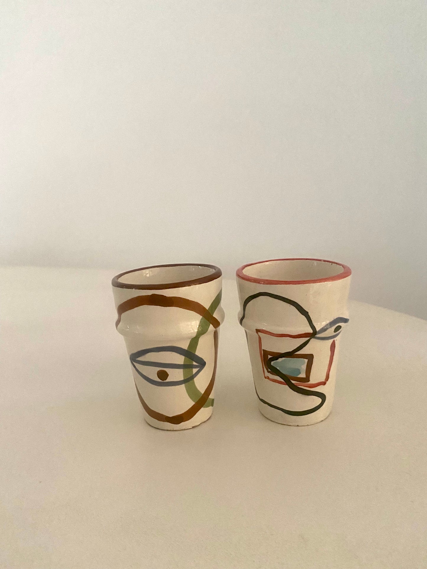 Abstract coffee cups (set of 2)