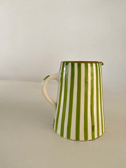 Green striped jug