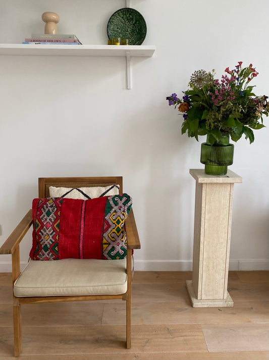 Red patterned pillow