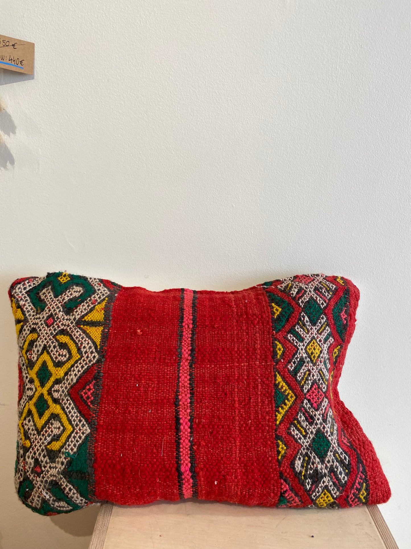 Red patterned pillow