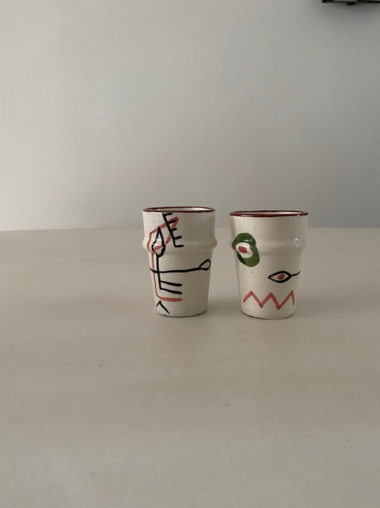 Abstract coffee cups (set of 2)