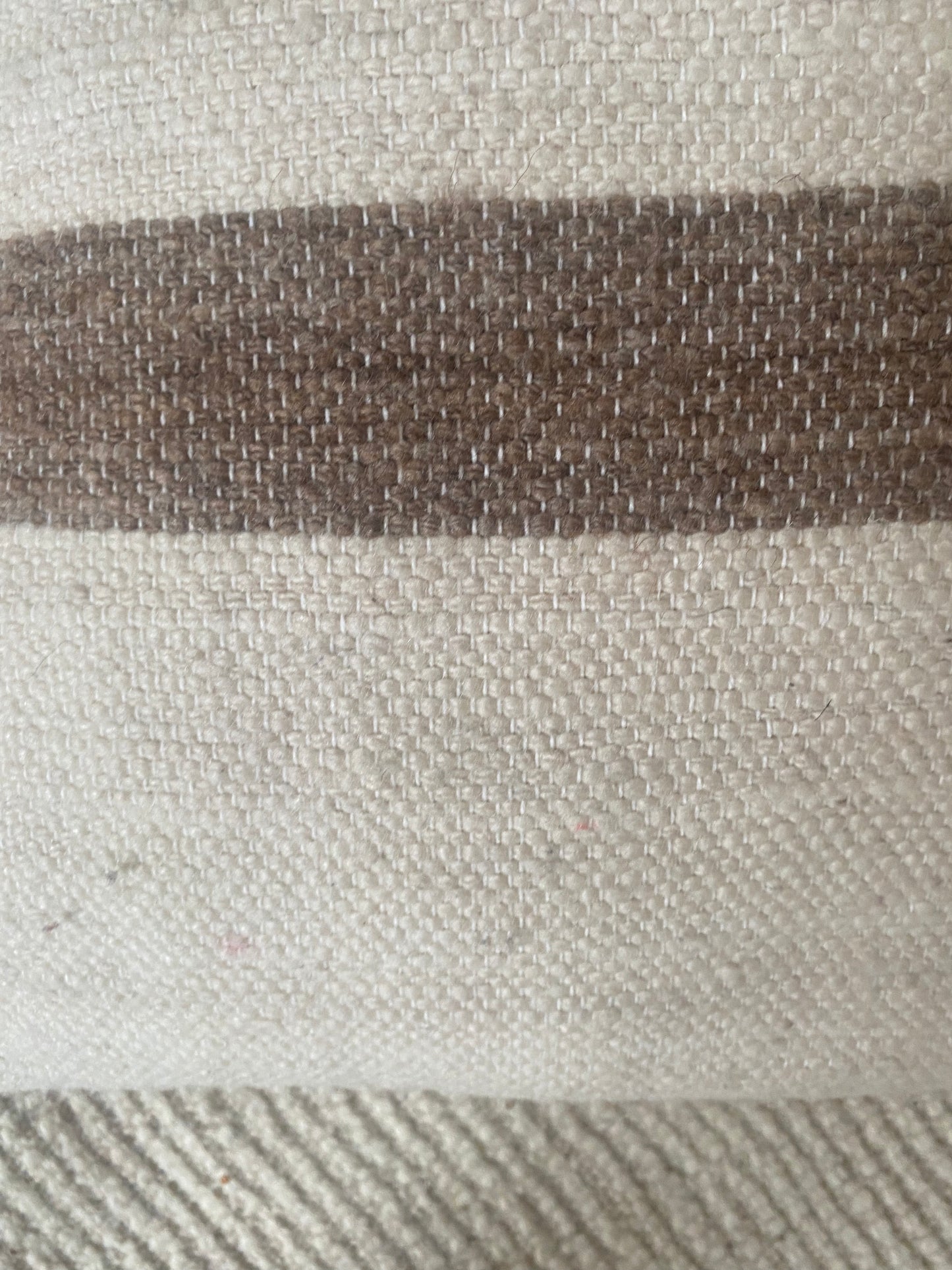 Brown striped pillow